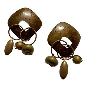Vintage Handmade Metal Earrings
